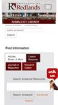 Mobile Screenshot of library.redlands.edu